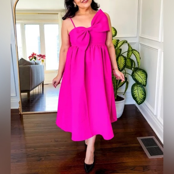 Sachin & Babi Fuchsia pink Big Bow Barbiecore dress Size XL - Picture 4 of 17